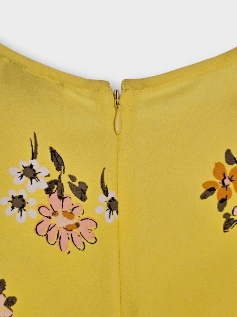 LOFT Petite Dress Womens XSP Yellow Floral Mini Ruffle Sleeve Summer Dress - Picture 7 of 13